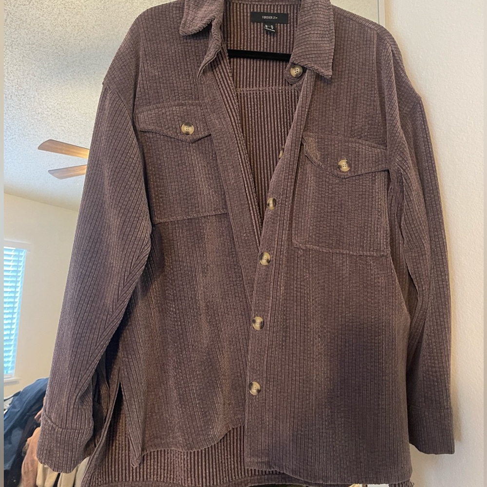 Purple plus size women’s shacket